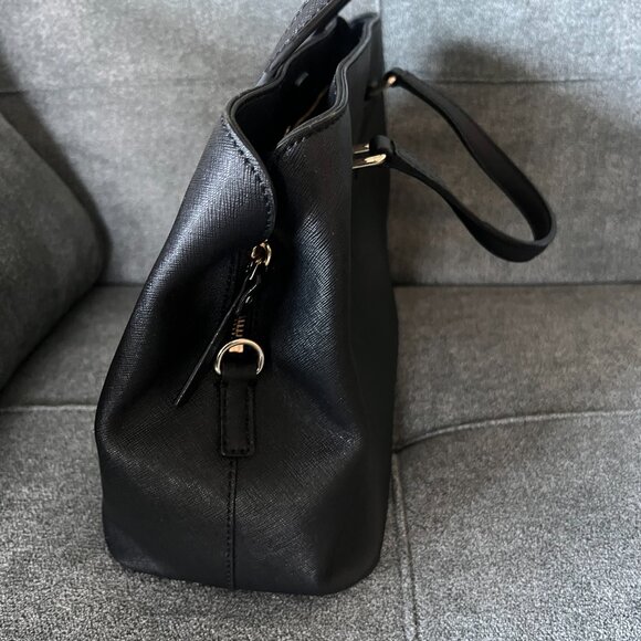 Kate Spade Laurel Way Evangelie Satchel Black (gold trim) - Picture 4 of 11